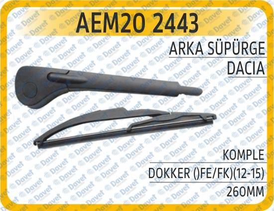 AEM 202443 Arka Silecek Supurgesi Komple Dokker 260mm